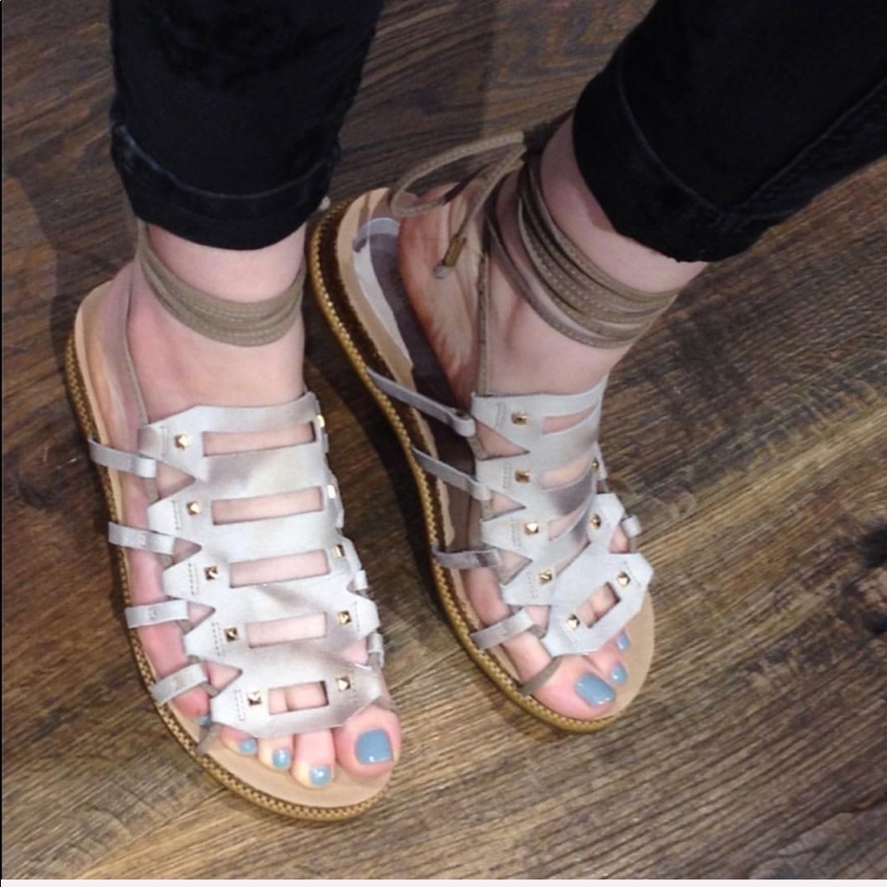 Cooper Tie Dye Gladiator Ankle Wrap Studs Sandal - Picture 2 of 2